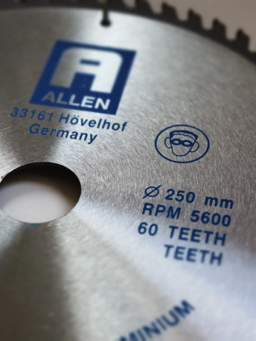 تیغ اره دیسکی الماسه آلومینیوم بر 250 آلن ALLEN CIRCULAR TCT AL