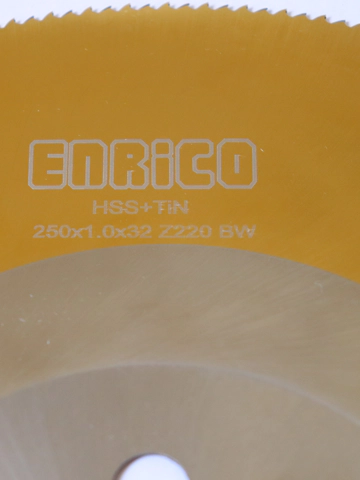 تیغ اره دیسکی آبصابونی آهن بر انریکو ENRICO 250*1.0*32 Z220 TIN BW