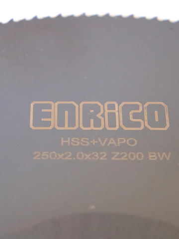 تیغ اره دیسکی آبصابونی آهن بر انریکو ENRICO 250*2.0*32 Z200 BW