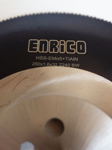 تیغ اره دیسکی آبصابونی استیل بر انریکو ENRICO 250*1.6*32 Z240 TIALN BW