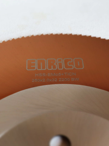 تیغ اره دیسکی آبصابونی استیل بر انریکو ENRICO 250*2.0*32 Z220 TICN BW
