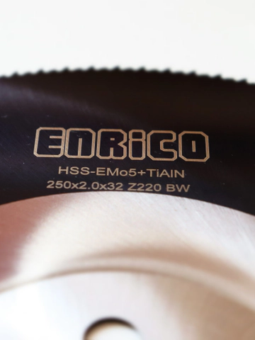 تیغ اره دیسکی آبصابونی استیل بر انریکو ENRICO 250*2.0*32 Z220 TIALN BW