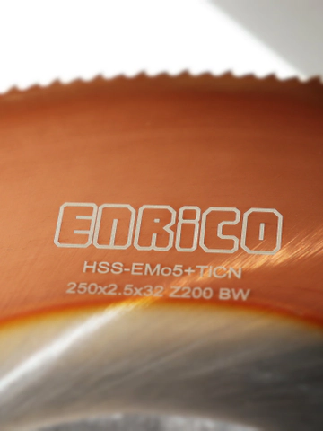 تیغ اره دیسکی آبصابونی استیل بر انریکو ENRICO 250*2.5*32 Z200 TICN BW