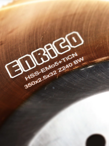 تیغ اره دیسکی آبصابونی استیل بر انریکو ENRICO 350*2.5*32 Z240 TICN BW