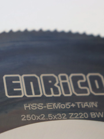 تیغ اره دیسکی آبصابونی چدن بر انریکو ENRICO 250*2.5*32 Z220 TIALN BW