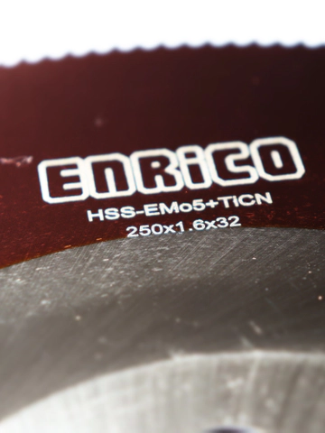 تیغ اره دیسکی آبصابونی استیل بر انریکو ENRICO 250*1.6*32 Z220 TICN BW